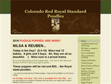 Tablet Screenshot of coloradoredroyalstandardpoodles.com